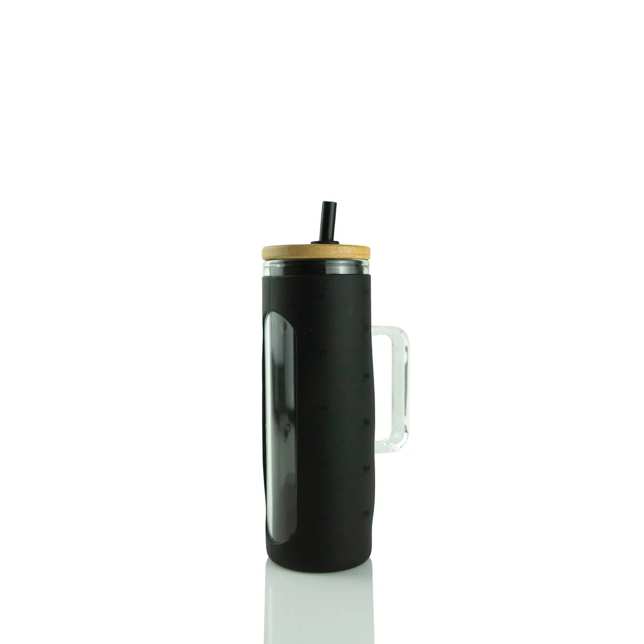 Glass Tumbler w/Handle & Sleeve