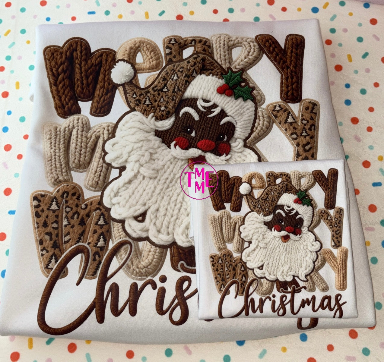 Merry Christmas Sweater (Black Santa)