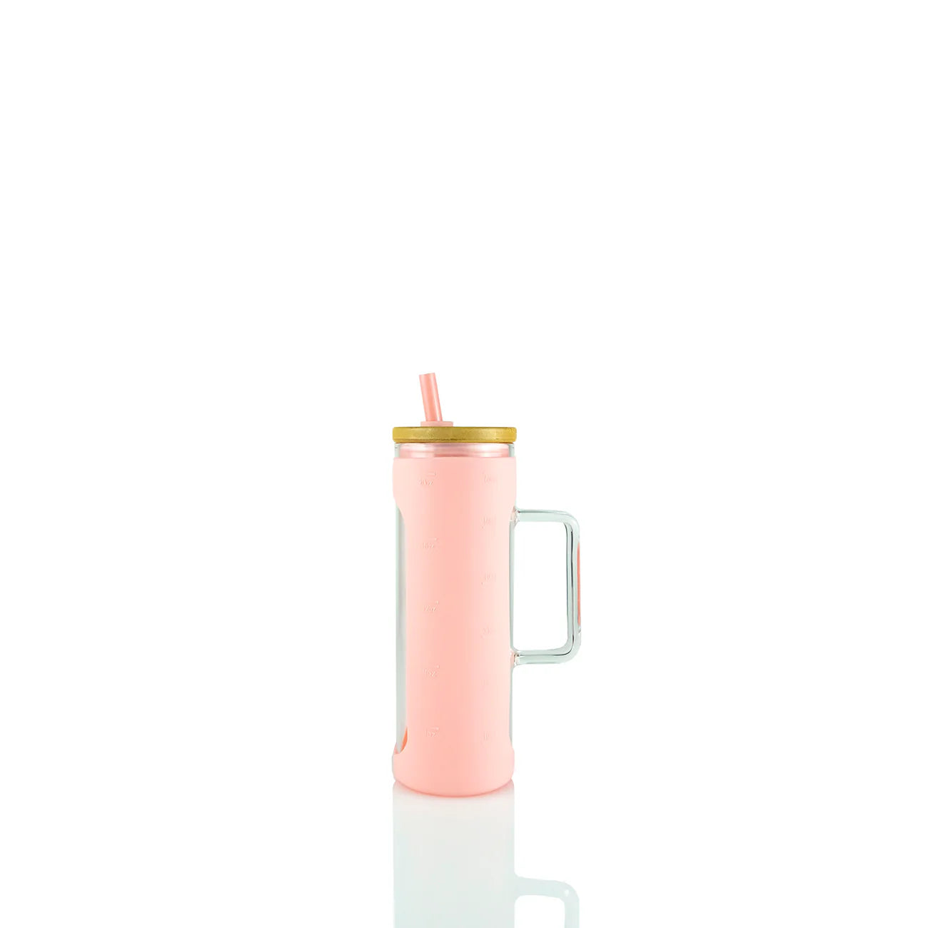 Glass Tumbler w/Handle & Sleeve