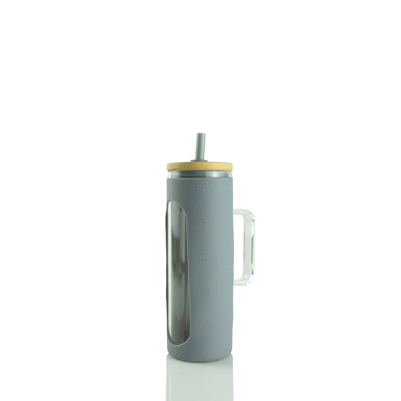 Glass Tumbler w/Handle & Sleeve