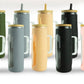 Glass Tumbler w/Handle & Sleeve