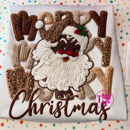 Merry Christmas Sweater (Black Santa)