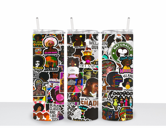Melanin, Black Queen Tumbler