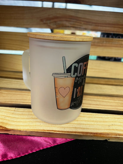 Coffee Owns Me Glass Can Tumbler